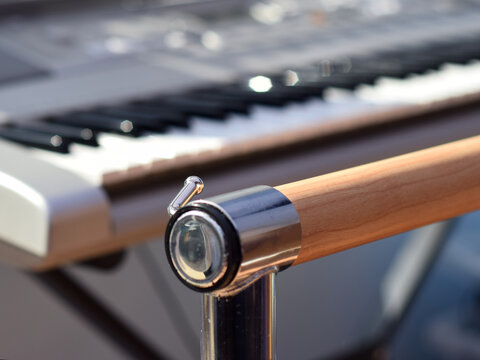 Ballet Barre And Keyboard At Home For Practice