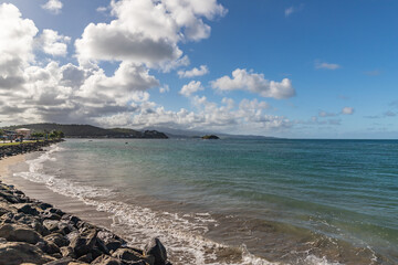 White sand beach in Trinite, Martinique, France