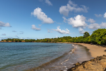White sand beach in Trinite, Martinique, France