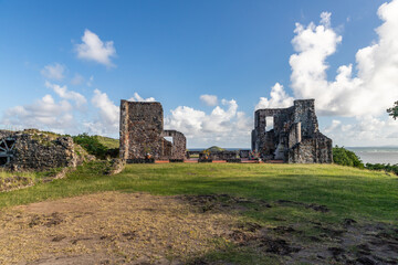 Ruins of a 17th-century Chateau Dubuc in Trinite, Martinique, France