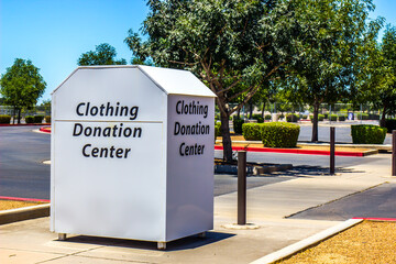 Metal Clothing Donation Container Box