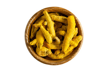 Asian Ingredients. Tumeric rhizomes close-up.