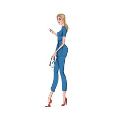 The Woman Doctor in a Red Shoes Illustration