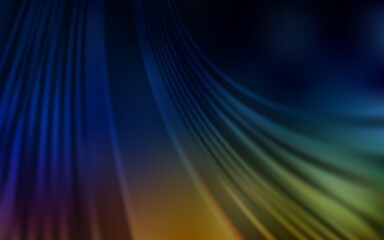 Dark Multicolor vector background with wry lines. A sample with colorful lines, shapes. Brand new design for your ads, poster, banner.