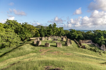 Ruins of a 17th-century Chateau Dubuc in Trinite, Martinique, France