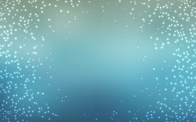 Light BLUE vector background with galaxy stars. Space stars on blurred abstract background with gradient. Template for cosmic backgrounds.