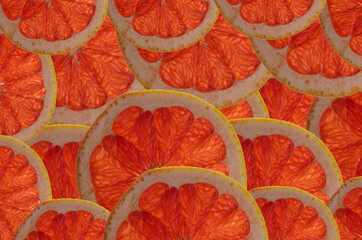 background with grapefruits in the light