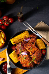 Rustic spare ribs from the oven