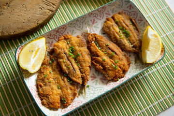 Breaded sardines traditional south spain tapa