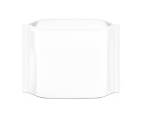 High realistic package bag with seam mockup. Front view. Vector illustration isolated on white background. Easy to use for presentation your product, design. EPS10.	