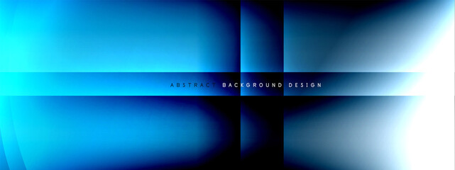 Vector abstract background - circle and cross on fluid gradient with shadows and light effects. Techno or business shiny design templates for text