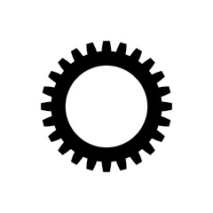 Gear wheel pictogram, icon isolated on a white background. EPS10 vector file