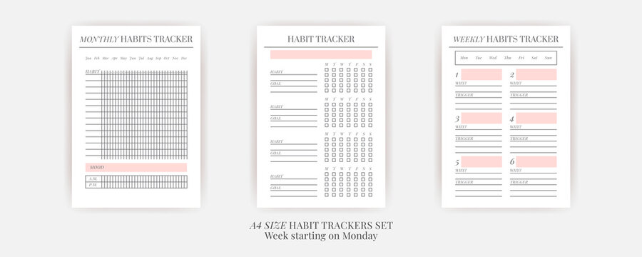 Planner sheet vector. Printable vertical notebook page