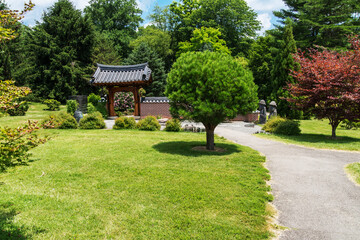 Asian pergola in the park