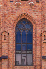 Red brick house in the center of St. Petersburg
