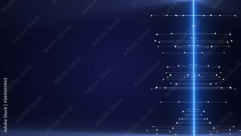 Poster futuristic motion background of lines and dots. technology concept.