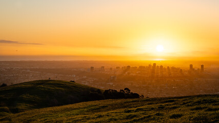 sunset in the mountains, Adelaide, South Australia