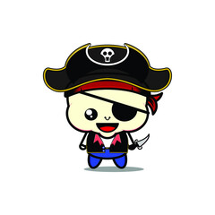 cartoon pirate captain