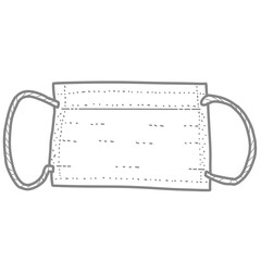 使い捨て不織布マスクの裏側