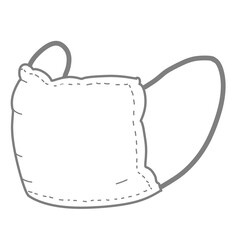 洗濯可能な白い綿のマスク