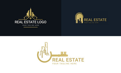Modern Real Estate Logo Set Template 