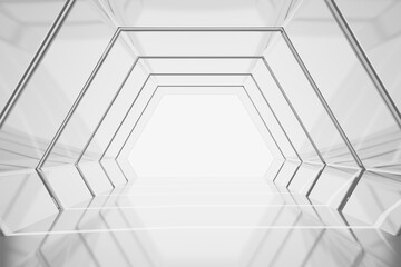 Fototapeta premium Renderowanie tunelu 3D dla tła / makiety