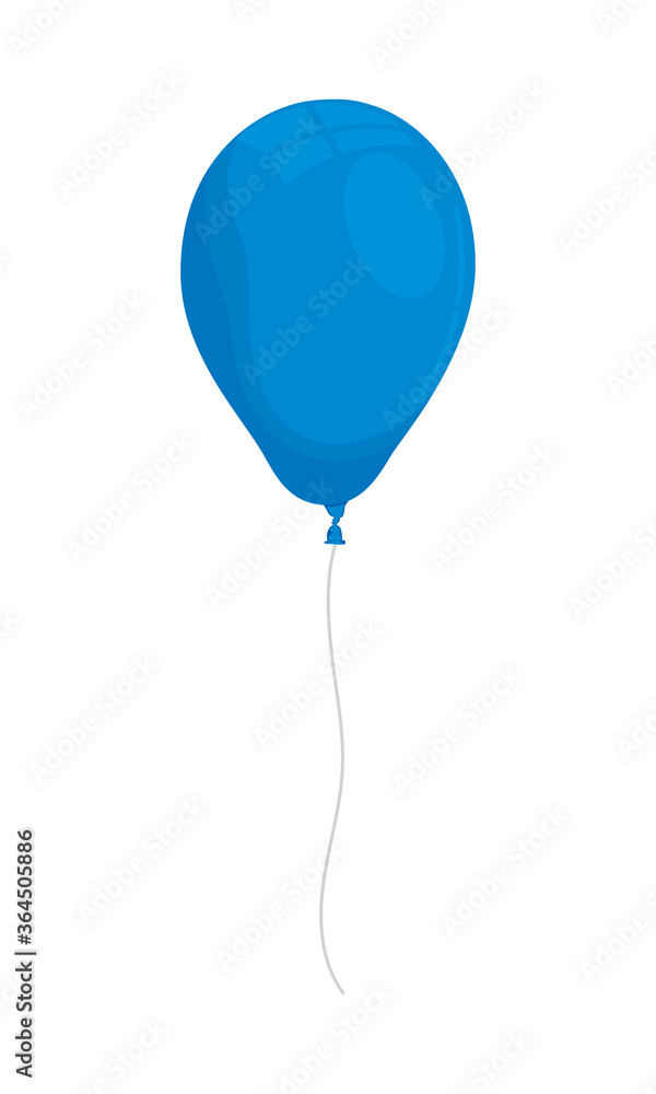 Sticker balloon helium floating isolated icon