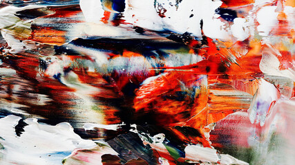 Colorful abstract background wallpaper. Modern motif visual art.  Mixtures of oil paint. Trendy...