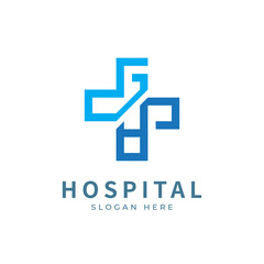 Obraz premium Health logo with initial letter J A, A J, J A logo designs concept. Medical health-care logo designs template.