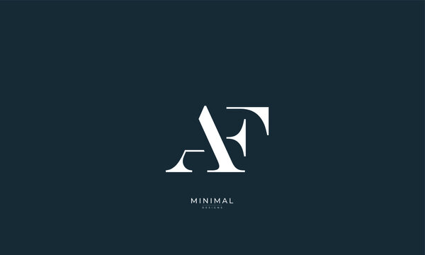 Alphabet letter icon logo AF 