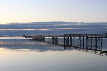 Obraz premium pier at sunset