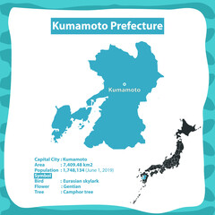 Kumamoto Prefecture Map of Japan Country