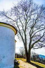 The chapel on Krizova Hora near Cesky Krumlov in Czech republic. 
