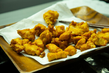 Karaage, deep fried premium chicken dish from japan