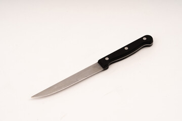 Kitchen knife on white background.