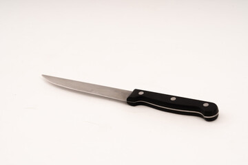 Kitchen knife on white background.