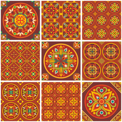 Abstract vector ethnic elements background.