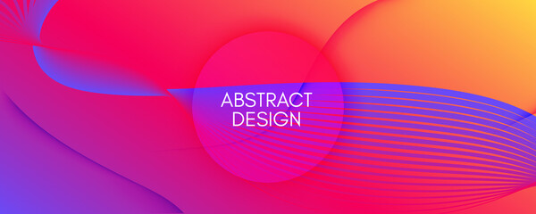 Colorful Fluid Shape. Flow Abstract Flyer. Vector 