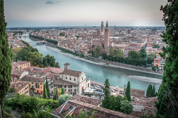 Obraz premium Verona city and river Adige.jpg
