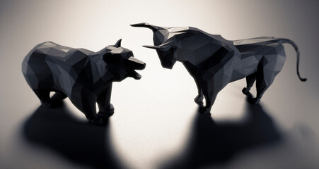 Bulle und Bär - Digital Stock Market