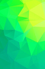 Obraz premium Vivid light Green vector Low poly crystal background. design pattern illustration