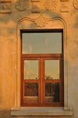 Fototapeta na wymiar window, architecture, house, old, wood, wooden, wall, home, building, glass, frame, vintage, detail, design, traditional, style, interior, exterior, ancient, closed