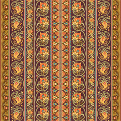 Abstract ethnic stripe pattern, vector background