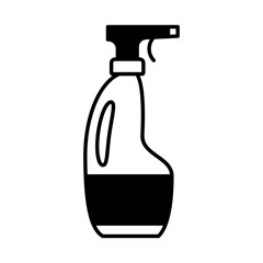 detergent spray bottle lineal style icon vector design