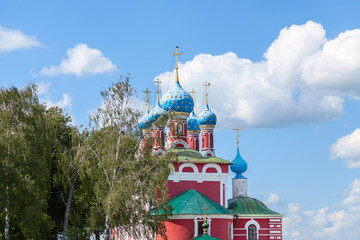 Church of Dmitry on the blood on a fine summer day, Uglich, Yaroslavl region, Russia