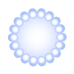 Vector illustration label, banner, tag, template, sticker blank, background round, blue