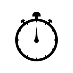 stopwatch icon on white background
