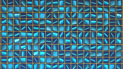 Yellow grid with blue squares 3D image