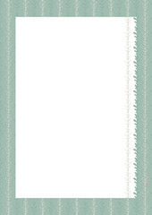 Invitation, card with a minimalistic design. Green background with beige pattern