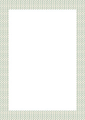 Invitation, card with a minimalistic design. Beige background with green pattern
